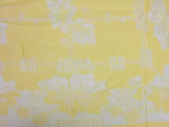 Bright Yellow Floral Table Cloth Matte Shiny Summer Square Hosting Parties