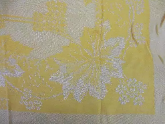 Bright Yellow Floral Table Cloth Matte Shiny Summer Square Hosting Parties
