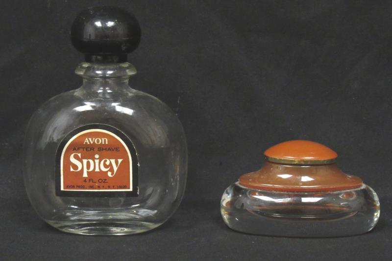 Lot of 4 Vtg Empty Cologne Bottles Avon Island Lime Spicy Cotillion CK Obsession