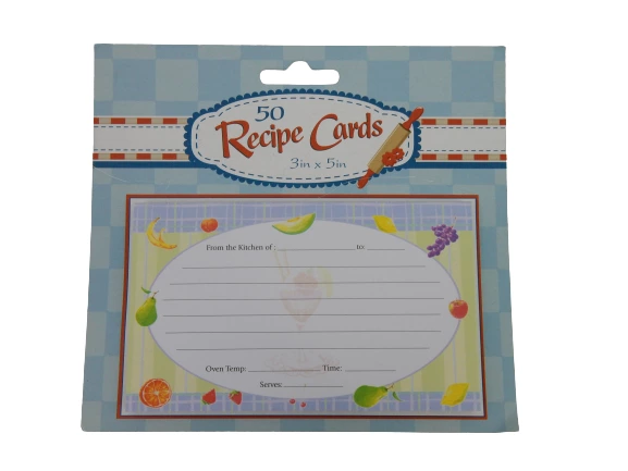 Lot of 3 Packs of 50 Count Recipe Cards Unused Sealed Desserts Fruits Veggies