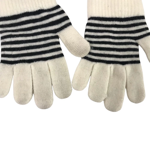 Lot of 6 Girl's Winter Accessories Beanies Hats Caps Gloves Knit Crochet Striped