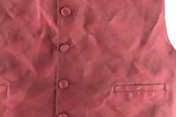 Perry Ellis Red Tuxedo Vest Men's One Size Fits Most 37-50 Mock Pockets