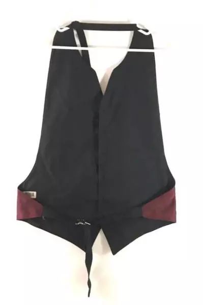 Perry Ellis Red Tuxedo Vest Men's One Size Fits Most 37-50 Mock Pockets