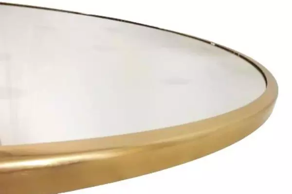 MH London 28 Inch Tivoli Gold Non Beveled Round Mirror Wall Décor Accent