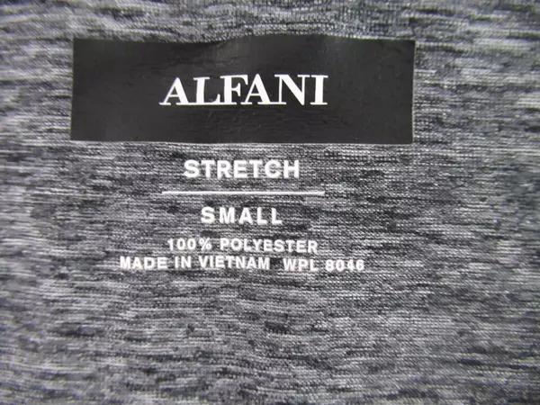 Alfani Stretch Gray Golf Polo Shirt Men's S Collared Short Sleeved Size Small