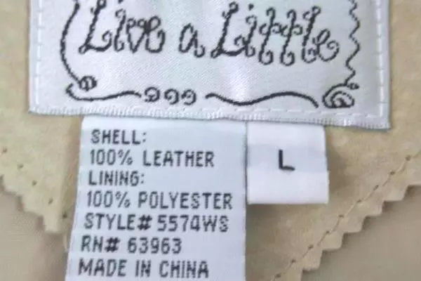 Vintage Live A Little Light Tan Leather Jacket Women's Size L Stitch Accents