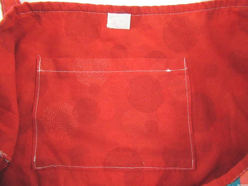Homemade Quilted Chevron & Argyle Diamond Tote Bag Double Handles Easy Fasten