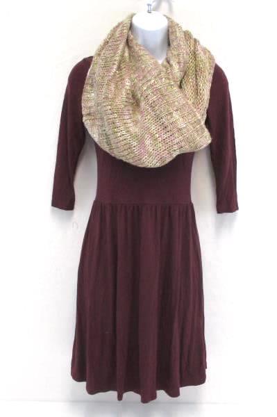 Women's Cotton On Scoop Neck Mini Dress XS Plus Mixit Sequined Infinity Scarf