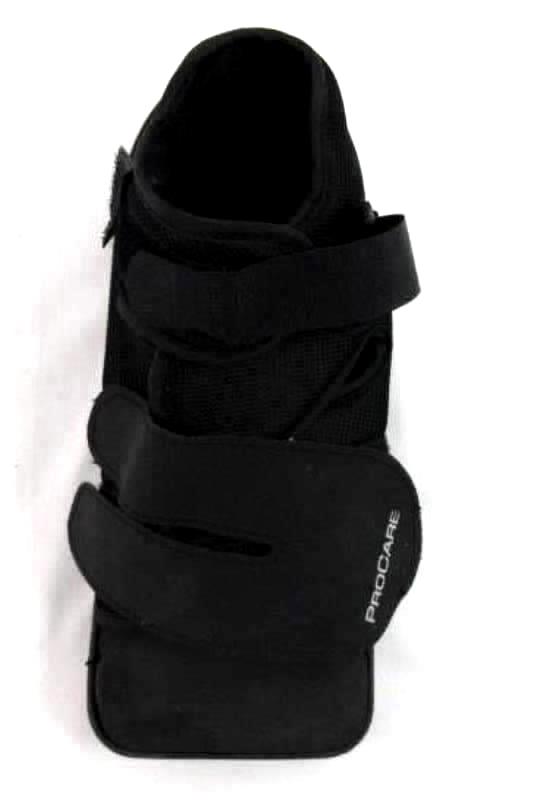 ProCare Square Toe Post Op Shoe Size Small Black Easy Fasten Straps Adjustable