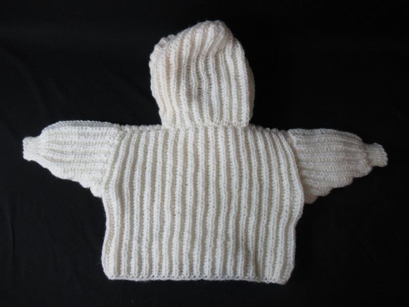 Handmade Crochet Knit Baby Double Breasted Coat Jacket Approx. Size 6 M