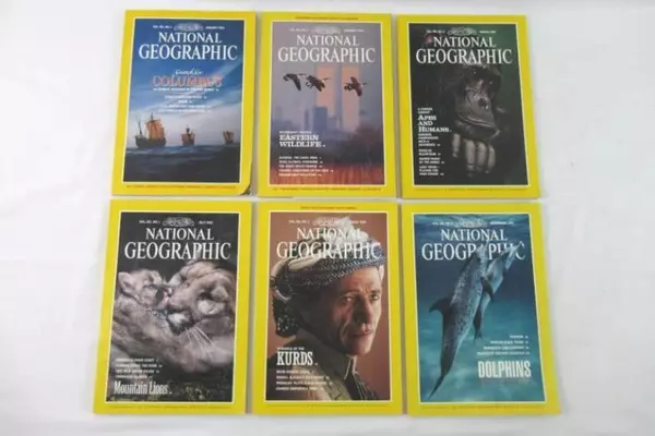 Vintage Set of 12 Issues National Geographic 1992 Complete Year January-December