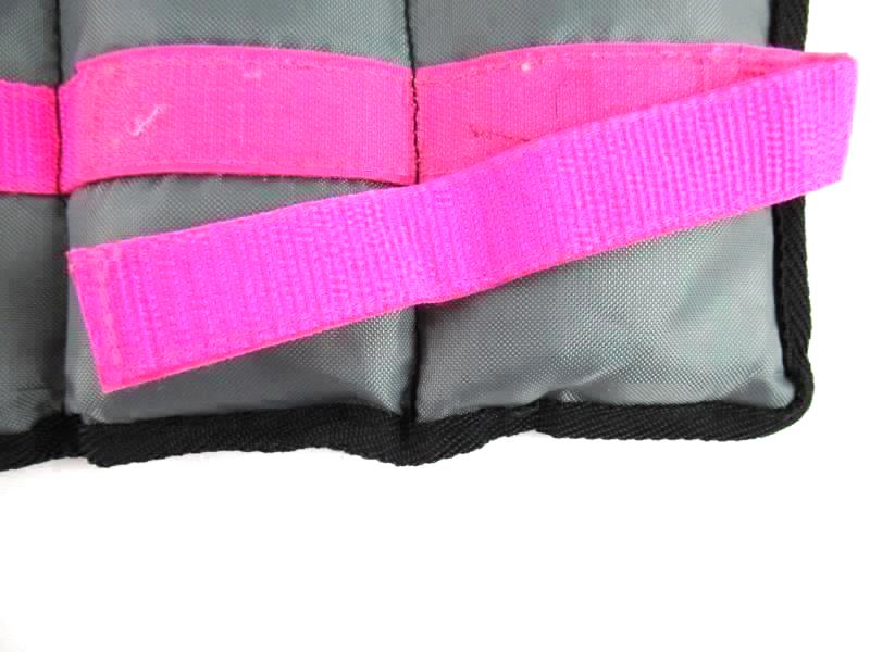 Bally Adjustable Ankle Weights 2.5 lbs Each Gray Black Hot Pink Strap Fit Gear