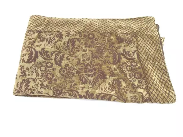 Melrose Home Collection Tapestry Throw Blanket Brown Gold Leaves Floral
