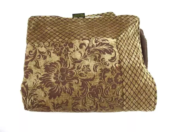 Melrose Home Collection Tapestry Throw Blanket Brown Gold Leaves Floral