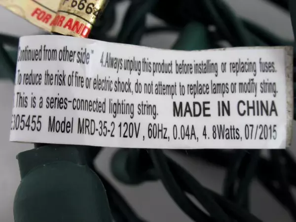 LED Christmas Tree Lights Clear About 28 Ft Tested Works Indoor Green Cord