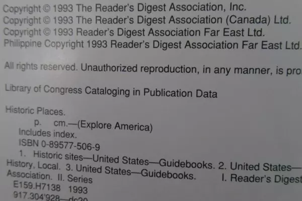 Vintage Readers Digest Explore America Historic Places Hardcover Book 1993