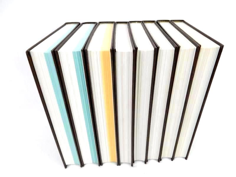 Lot of 8 Encyclopaedia Britannica Inc Book of The Year 1980-1987 Hardcover Brown