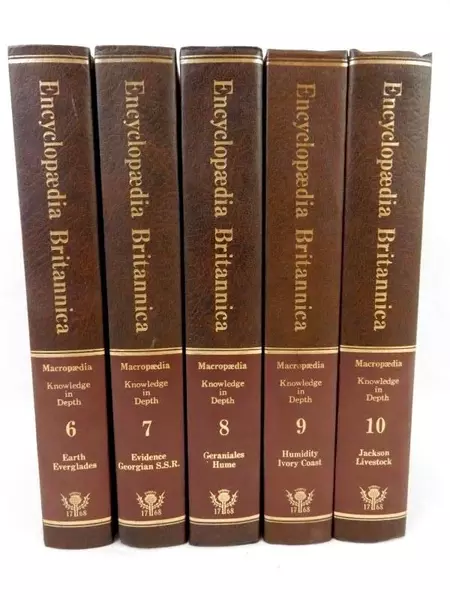 Lot of 5 Encyclopaedia Britannica 1974 Macropaedia Knowledge Depth Vol 6 - 10