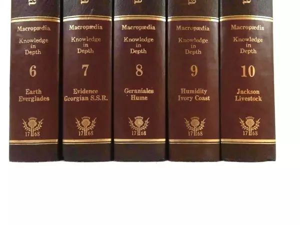 Lot of 5 Encyclopaedia Britannica 1974 Macropaedia Knowledge Depth Vol 6 - 10