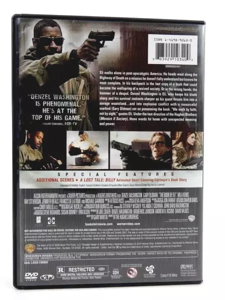 The Book Of Eli Denzel Washington Warner Bros. DVD Movie 2009 Alcon Entertaiment