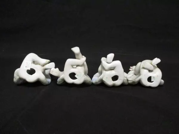 Lot of 4 Vintage Albert E. Price Porcelain Cherub Figurines 4.25 Inch