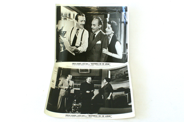 2 Vintage 8" x 10" Movie Stills Historia De Un Amor Lamarque Tuero Jimenez 1956