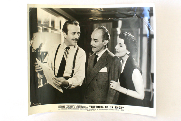 2 Vintage 8" x 10" Movie Stills Historia De Un Amor Lamarque Tuero Jimenez 1956