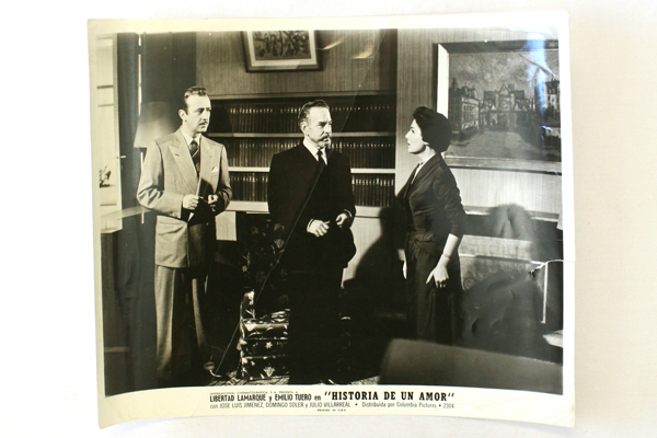 2 Vintage 8" x 10" Movie Stills Historia De Un Amor Lamarque Tuero Jimenez 1956