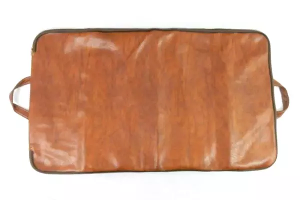 Vintage Pleather Vinyl Garment Bag Wardrobe Brown John Lucas Chevrolet