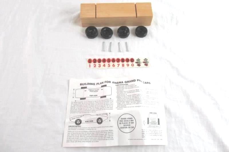Avana Wood Gran Prix Cub Scout Pinewood Derby Car Kit