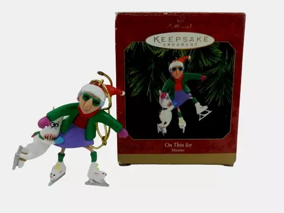 1999 Hallmark Keepsake Ornament Maxine On Thin Ice Maxine QX6489 w/ Box