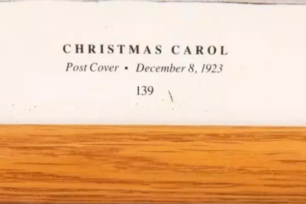 Framed Saturday Evening Post Print Dec. 8, 1923 Norman Rockwell Christmas Carol