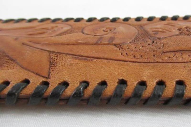 Hand Made Tooled Leather Comb Case With Comb