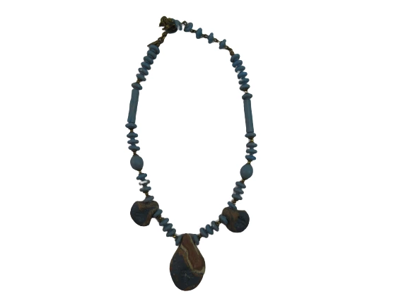 Vintage Blue Miriam Haskell Gemstone And Bead Necklace 17"