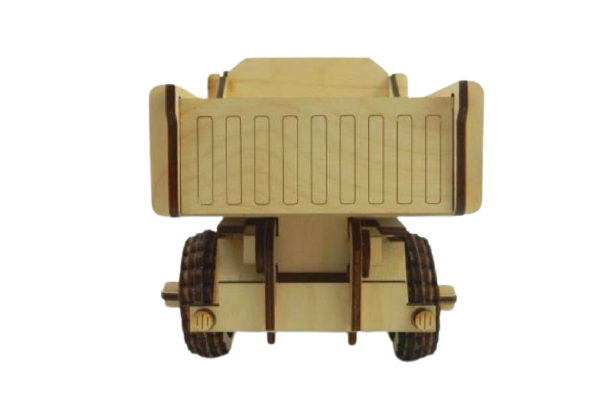 Etchalot Laser Designs Wood Toy Dump Truck Articulated Wheels