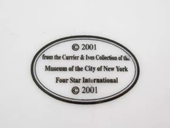 Four Star International Museum City of New York Currier & Ives Plate 8 Inch 2001