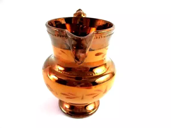 Vintage Copper Lustreware Creamer 4.5" Small Collectible Decor