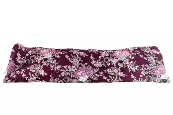 Vivante By VSA Oriental Floral Scarf Wrap Purple Rectangular Pink Green Blossoms