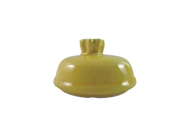 Yellow Ceramic Coffee or Teapot With Matching Creamer And Sugar Bowl
