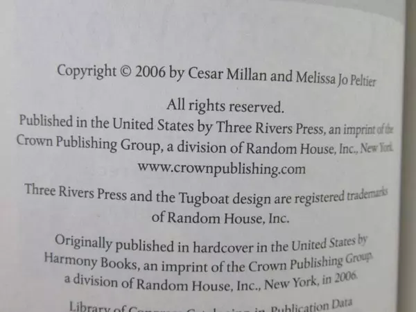 Cesar's Way Cesar Millan Melissa Jo Peltier Three Rivers Press 2006 PB Book