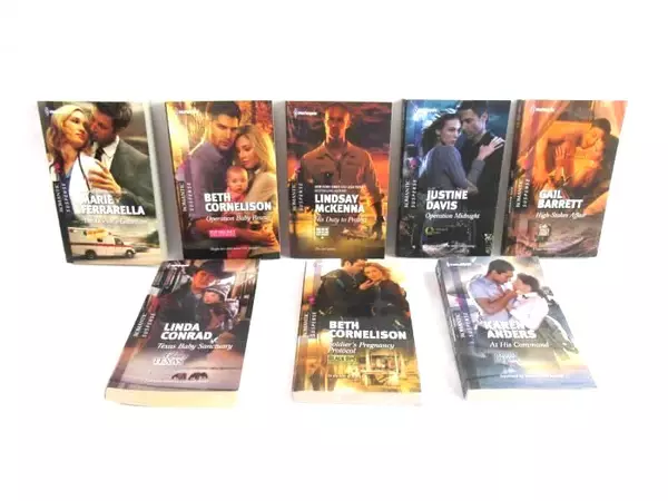 Lot of 8 Harlequin Romantic Suspense Paperback Books Various Authors 2011-12