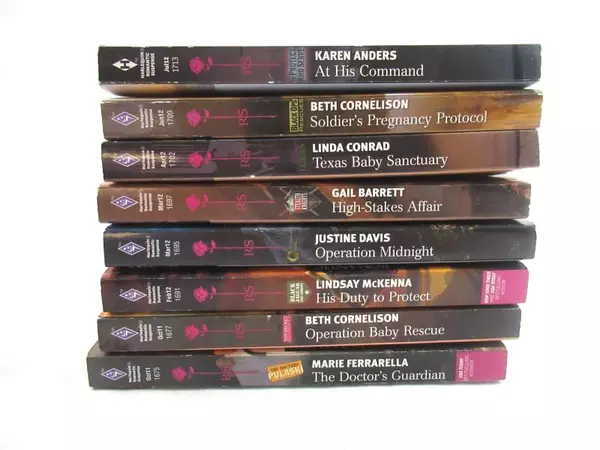 Lot of 8 Harlequin Romantic Suspense Paperback Books Various Authors 2011-12