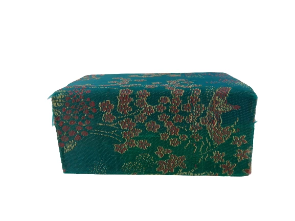 Chinese Cloisonné Baoding Balls Healing Meditation Dexterity Teal Silk Case