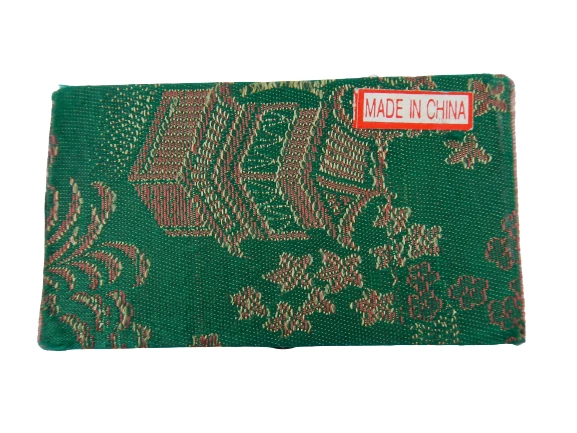 Chinese Cloisonné Baoding Balls Healing Meditation Dexterity Teal Silk Case