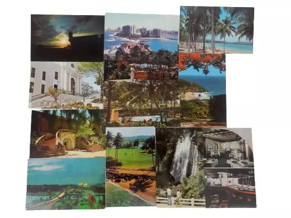 Lot of 12 Vintage Puerto Rico Postcards Blank 1970's San Juan Dorado Beach
