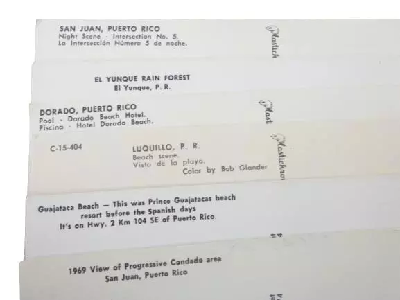 Lot of 12 Vintage Puerto Rico Postcards Blank 1970's San Juan Dorado Beach