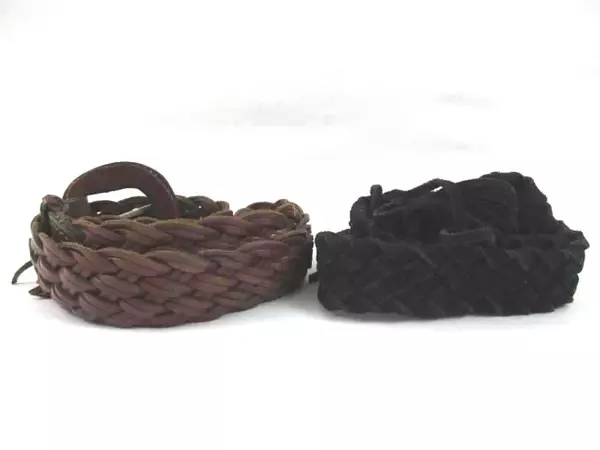 Lot of 4 Leather Western Belts Crafting DIY Repurpose Upcycle Braided Fossil
