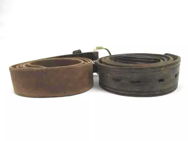 Lot of 4 Leather Western Belts Crafting DIY Repurpose Upcycle Braided Fossil