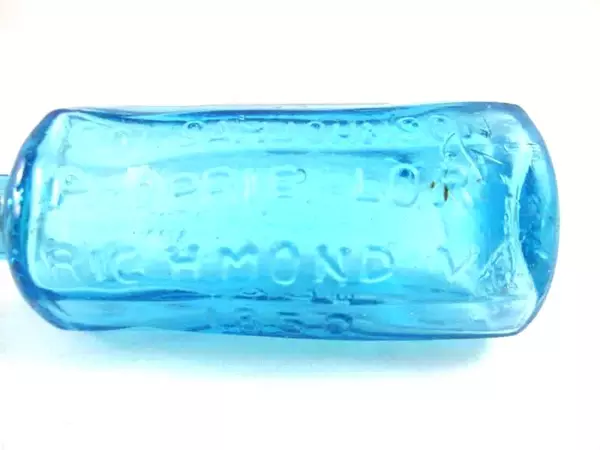 Blue Reproduction 1850 Alan Casters Indian Vegetable Jaundice Bitters Bottle