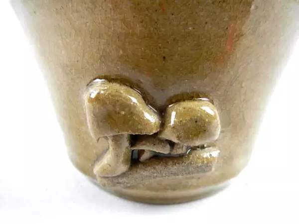 Hand Thrown Pottery Vessel Dish Art Mushroom Deco Earth Tone Abstract Hal Madder